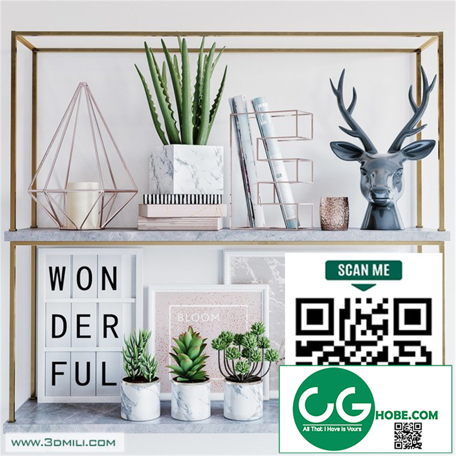 Shelf with decor